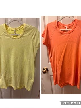 Bundle of 2 size 12 swiftly short sleeve full length tanks